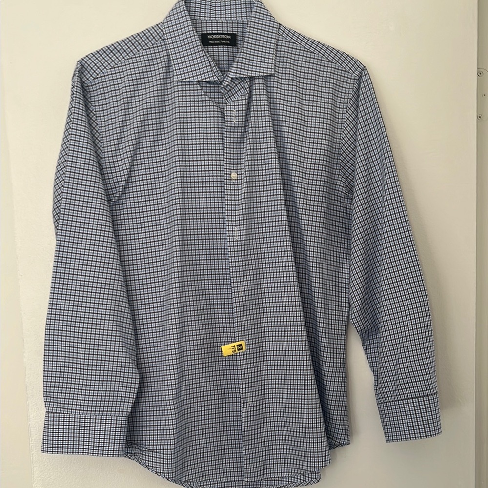 Nordstrom Blue Dress Shirt with Spread Collar